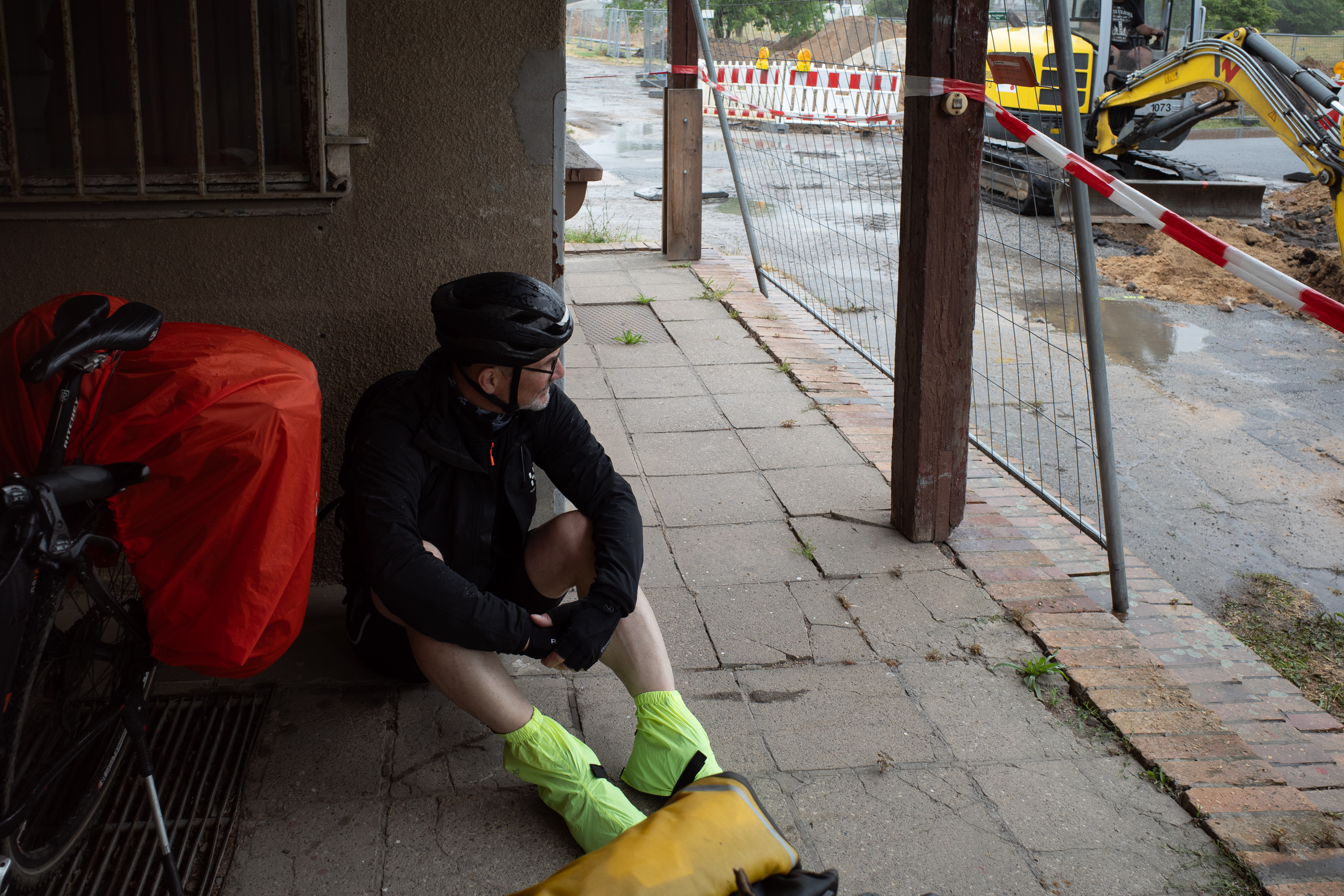 Regen zwingt zur Pause